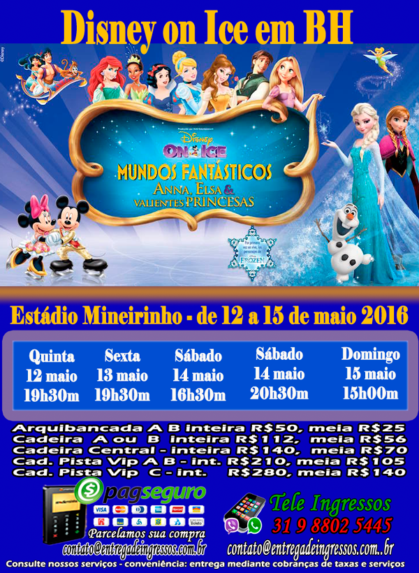 Disney on Ice no Mineirinho de 12 a 14 de maio - Mundo Fantástico 