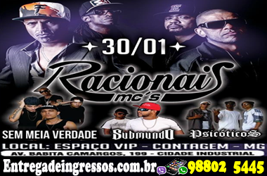 Racionais MC'S 30 de Janeiro Espaço Vip Contagem MG